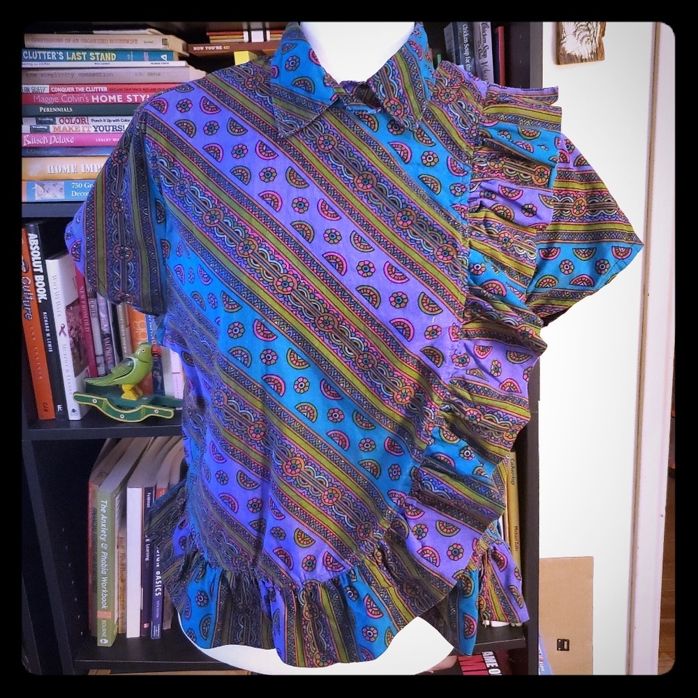 Vintage Cameo Rose Wrap Blouse - Picture 1 of 8